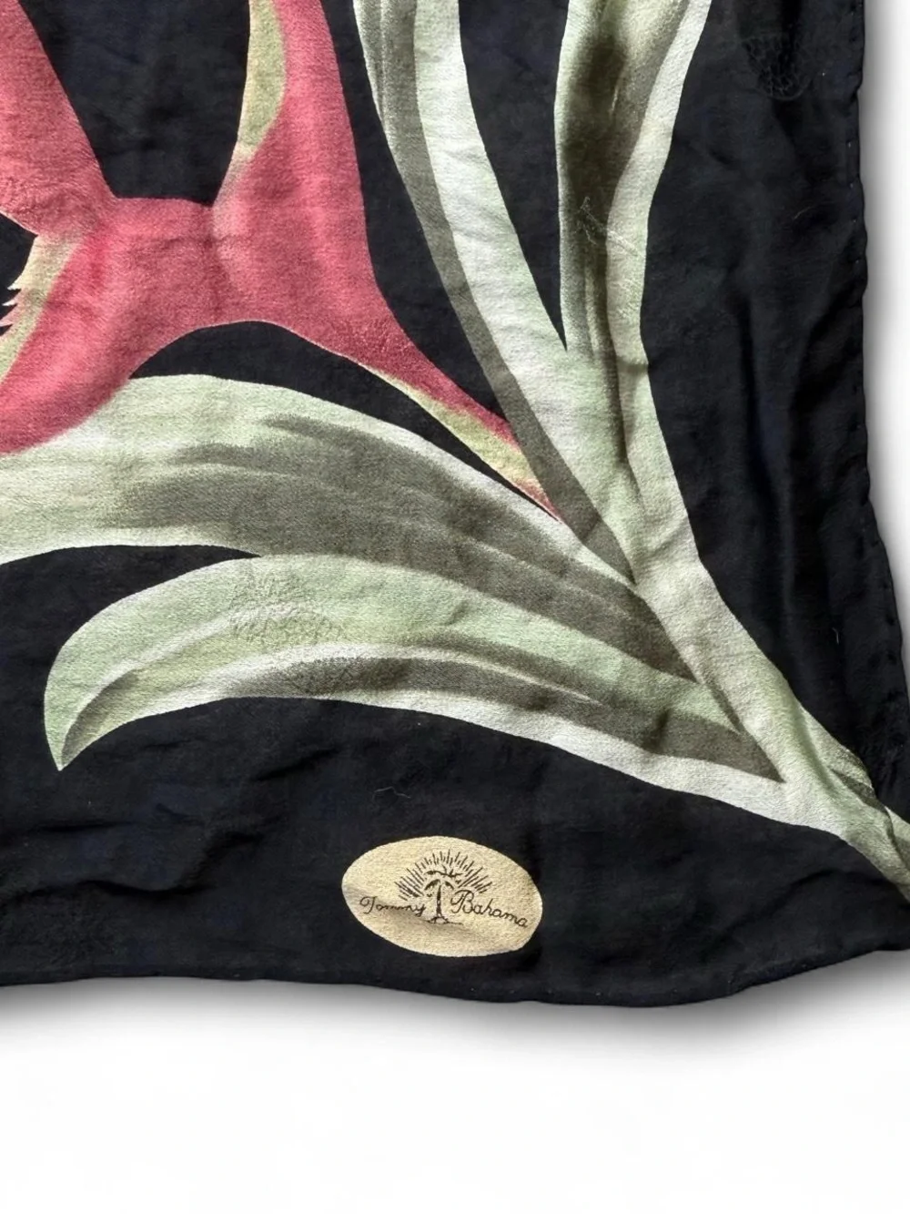 Tommy Bahama 100% Silk Tropical Floral Square Scarf